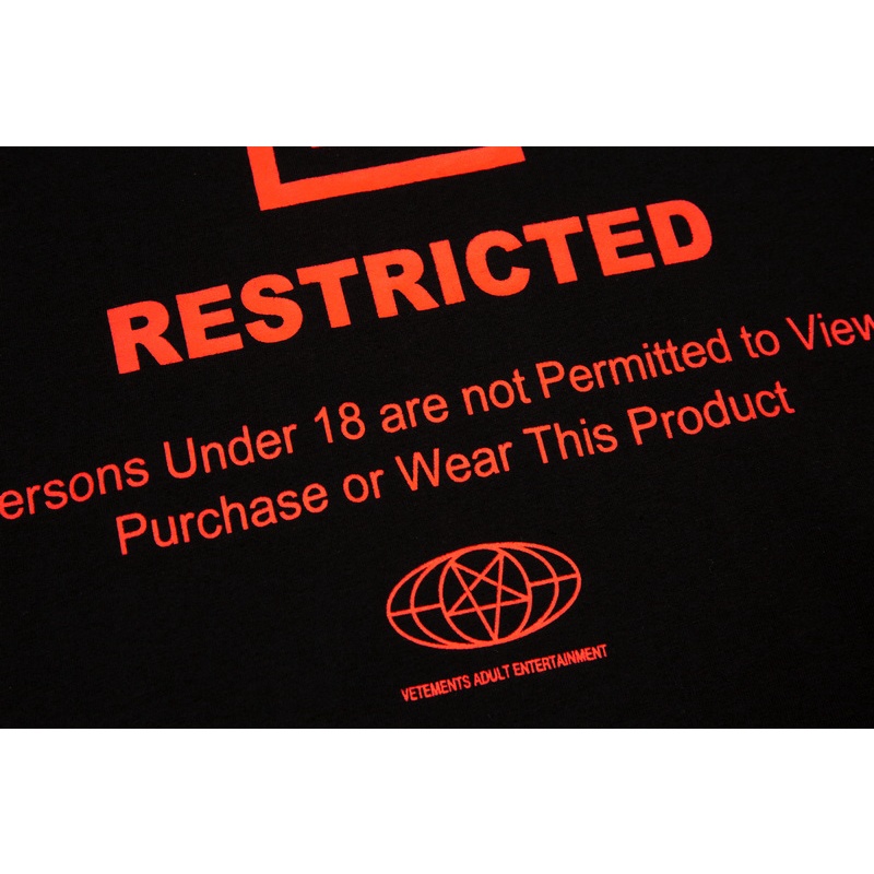 VETEMENTS 2022SS Simple letter pentagram LOGO print loose trend couple short-sleeved T-shirt