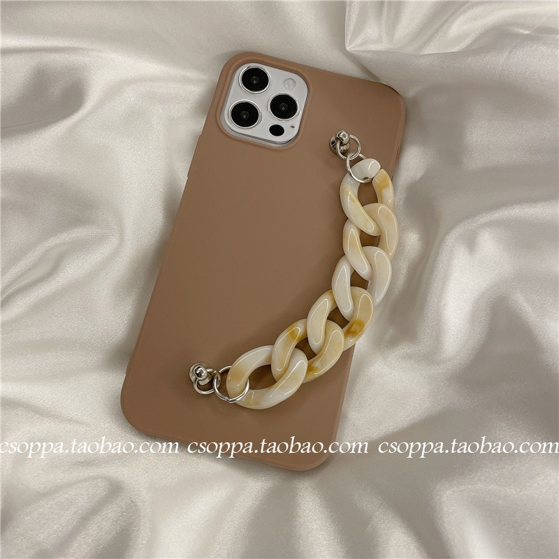 Samsung S8 S8PLUS S9 S9PLUS S10 S10PLUS S7edge S21Ultra S21+ A12 A42 5G A6 A8 2018 A6Plus A6+ Brown marble Bracelet mobile phone case Personalized creative mobile phone protective cover Japanese and Korean style silicone mobile phone anti falling shell