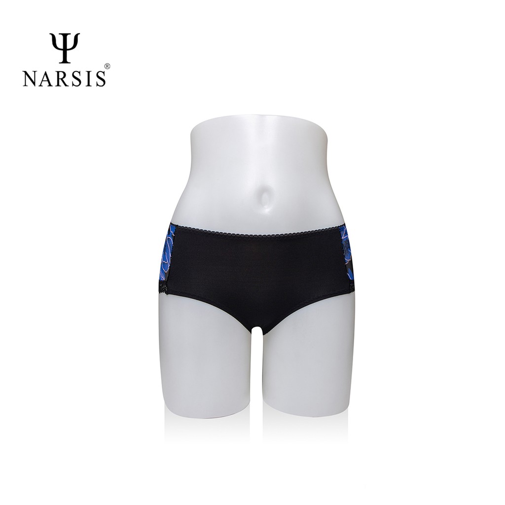 Quần lót nữ Narsis K0029 màu đen hoa xanh