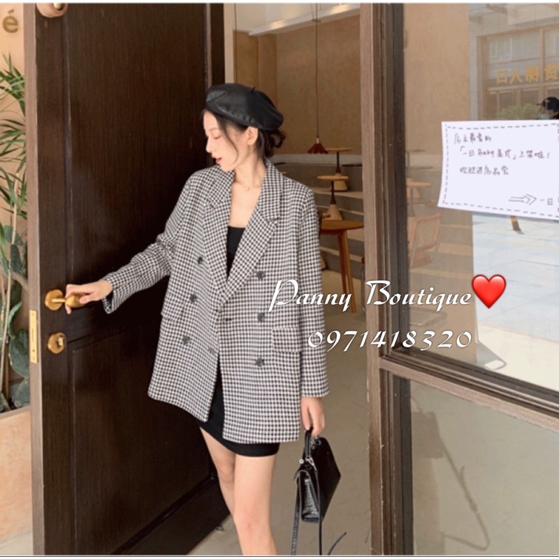 [Order có ảnh thật] Vest Blazer kẻ hoạ tiết zíc zắc cá tính 🖤, style ulzzang Hàn Quốc 🌻 Panny Boutique 🌻 | BigBuy360 - bigbuy360.vn