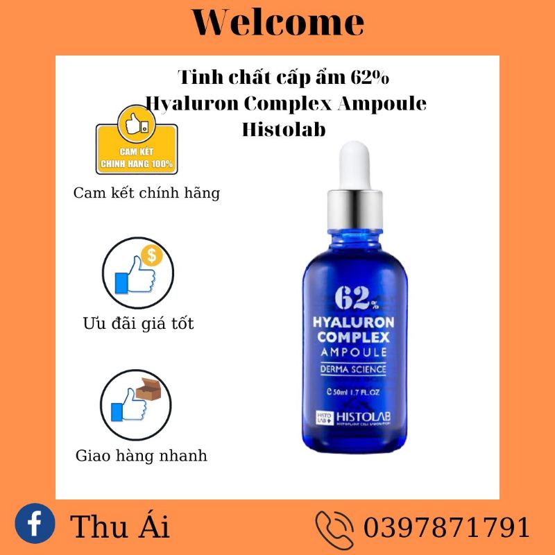 [HISTOLAB]TINH CHẤT CẤP ẨM-62% HYALURON COMPLEX AMPOULE