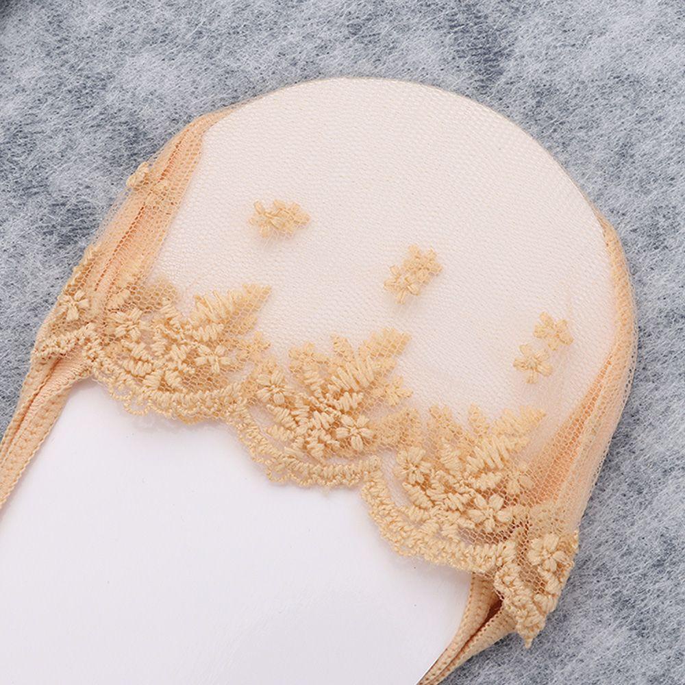 1 Đôi Vớ Ren Mềm Cổ Thấp Trong Suốt Chống Trượt Cho Nữ