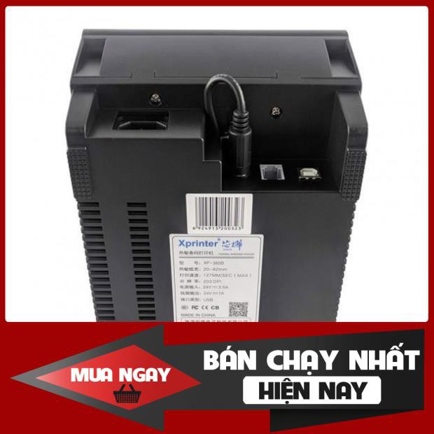 Máy in mã vạch, in tem nhiệt khổ 80mm (2 tem) Xprinter XP-365B - Hàng chính hãng