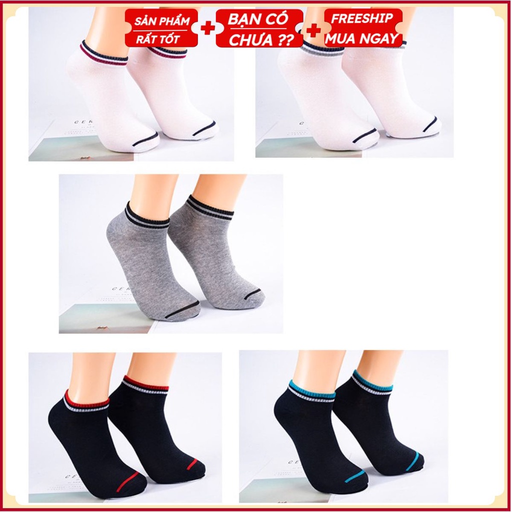 Đôi Tất Chân CỔ NGẮN SỌC Loại 1 V7 Dành Cho Bạn Gái