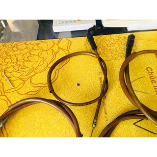 Dây côn + dây thắng + dây ga cuốn + dây km cho xe cd - màu ngã vàng cho xe Cd-CL-MD
