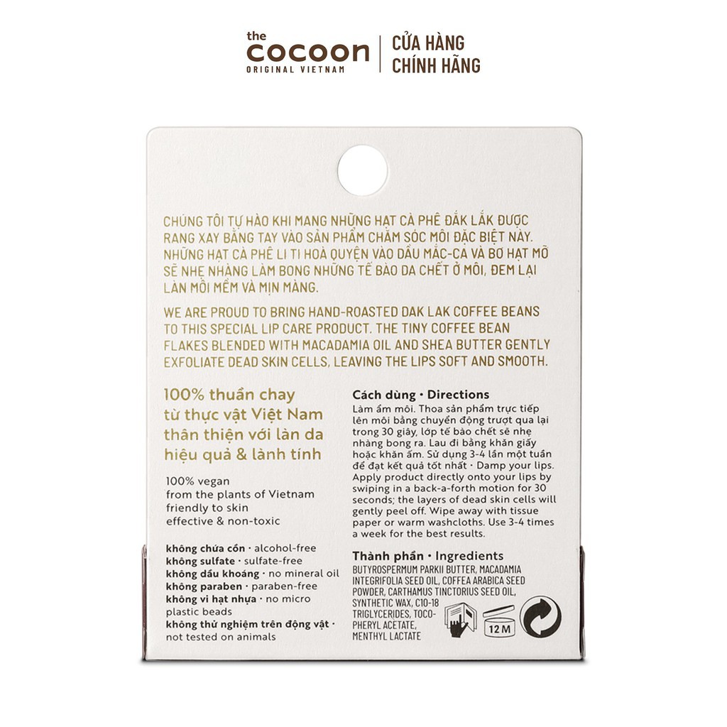 Tẩy da chết môi Cocoon từ cà phê đắk lắk 5g