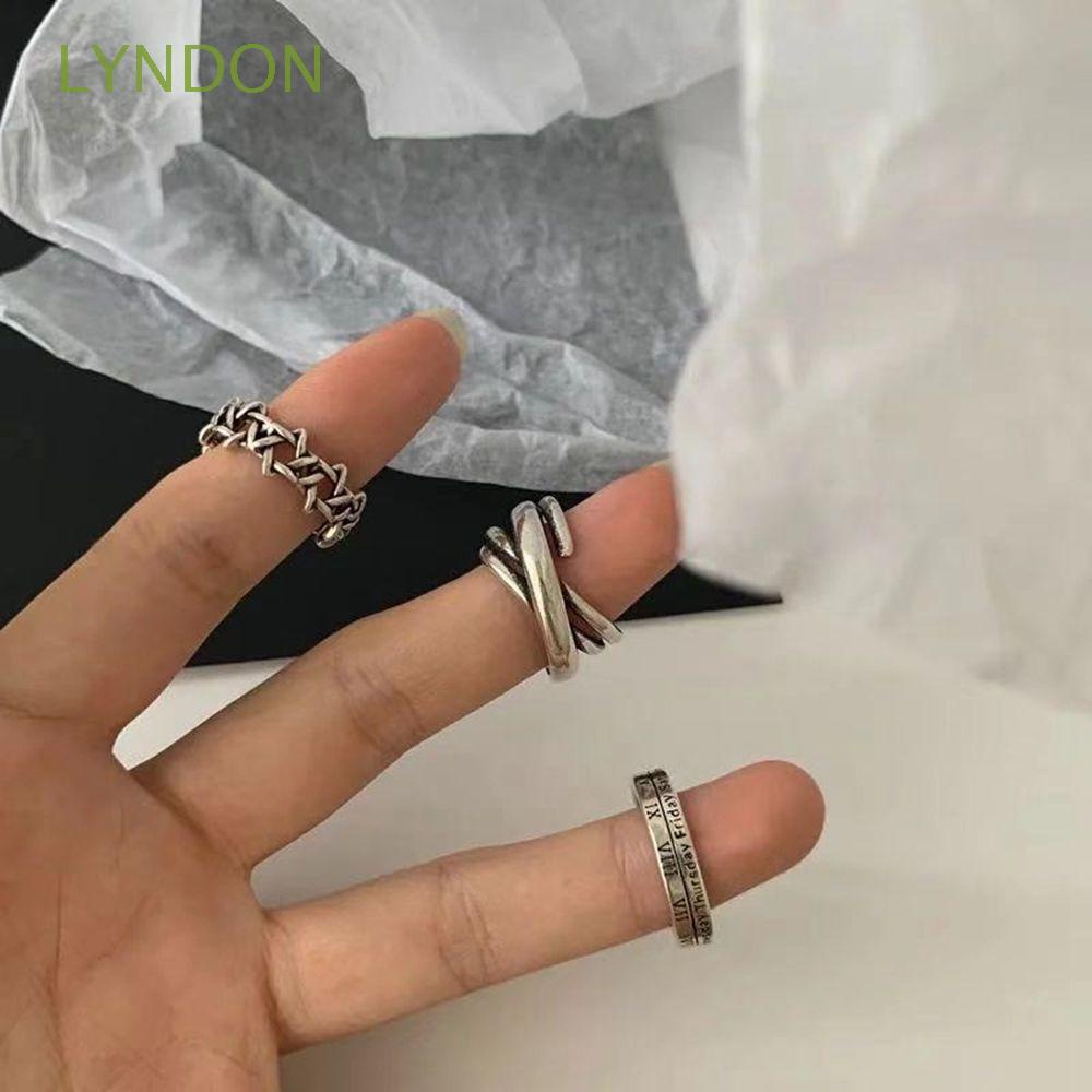 Nhẫn kiểu dáng hở có thể điều chỉnh phong cách Hàn Quốc cổ điển cá tính dành cho cả nam lẫn nữ