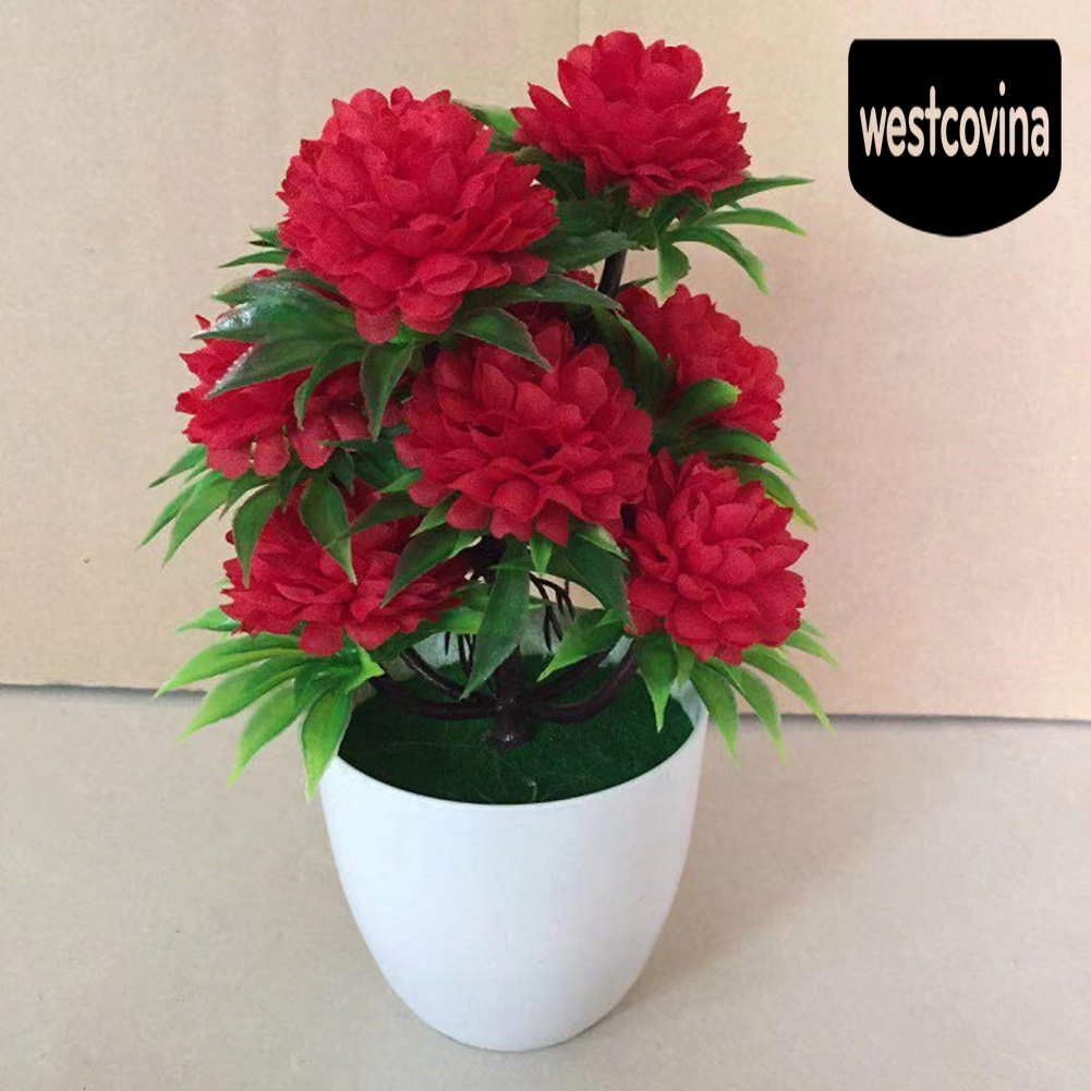 [Hot]☀ 1 Chậu Hoa Cúc Nhân Tạo Trang Trí Nội Thất