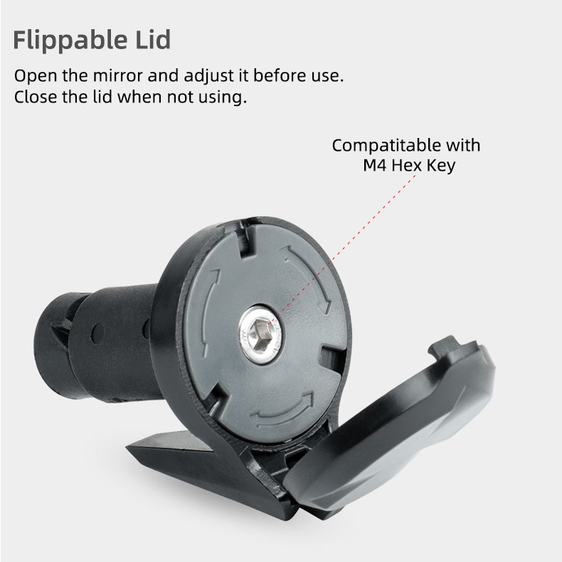 Gương Chiếu Hậu HD Acrylic HD Gắn Tay Lái Xe Đạp/Xe Máy Tránh Rơi Vỡ Tiện Dụng