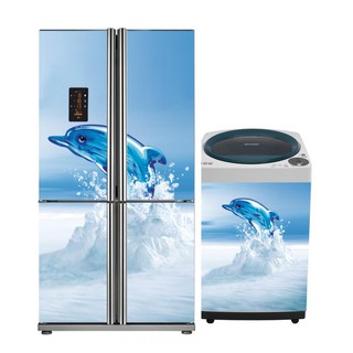 Combo decal dán tủ lạnh và máy giặt