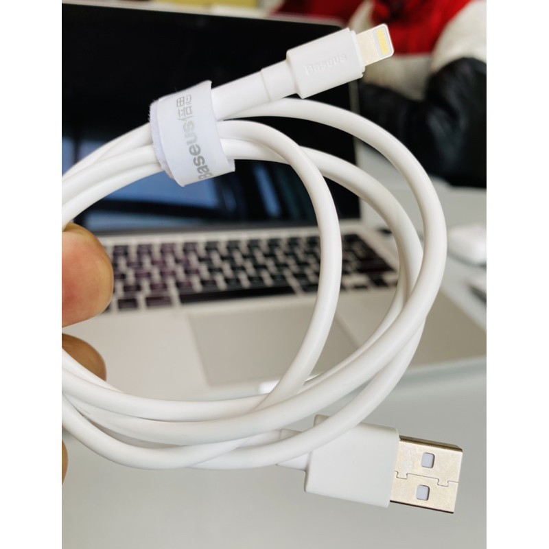 Cáp sạc iPhone 100cm siêu bền Baseus Mini White sạch nhanh và đồng bộ dữ liệu tốc độ cao