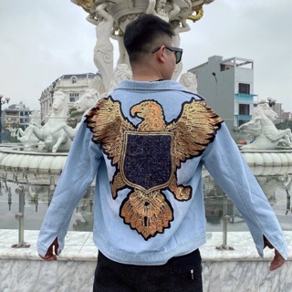 Áo khoác bò hình đại bàng