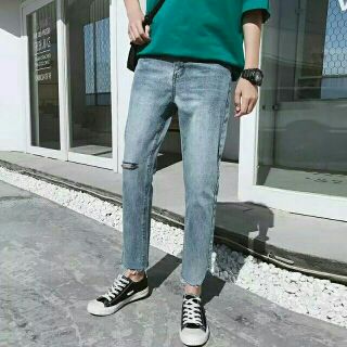 Quần jeans rách gối ulzzang