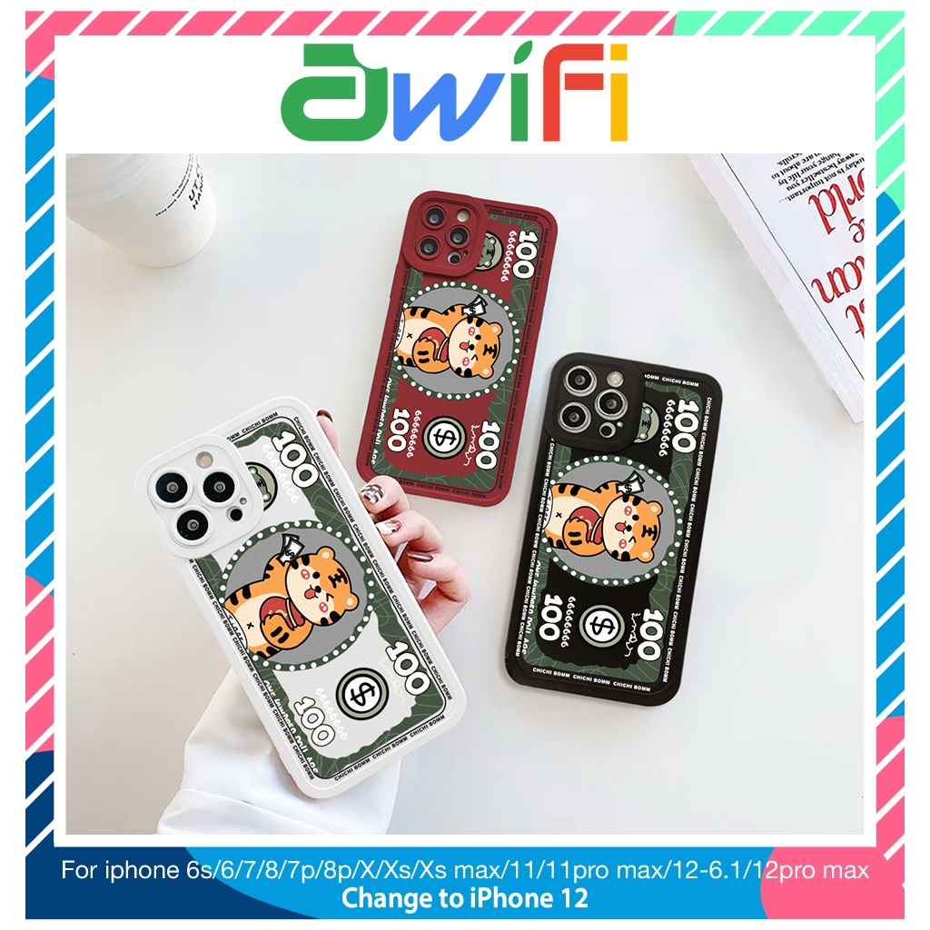 Ốp lưng iphone cạnh vuông lỗ camera hổ money 6s/6splus/7/7plus/8/8plus/x/xr/xs/11/12/13/pro/max/plus/promax-Awifi U3-1 | WebRaoVat - webraovat.net.vn