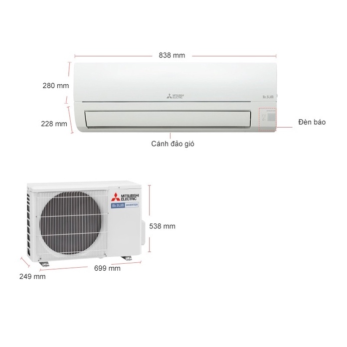 Máy lạnh Mitsubishi Electric Inverter 1.5 HP MSY-JP35VF - Điện Máy Tại Kho