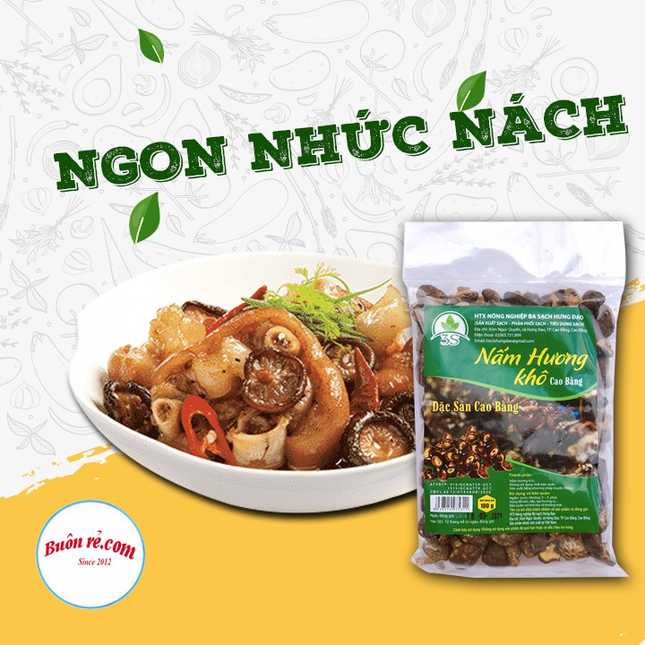 Nấm hương khô loại 100g Cao Bằng thơm ngon – Buôn rẻ 01390