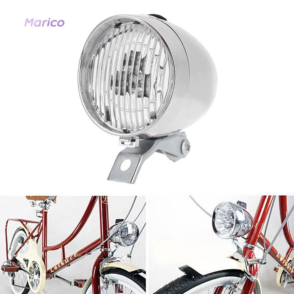 Đèn LED cảnh báo an toàn gắn trước đầu xe đạp phong cách retro