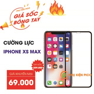 Cường lực Iphone Xs Max full màn hình - Kính cường lực Iphone Xs Max full viền 6D chống bám vân tay độ cứng 9H