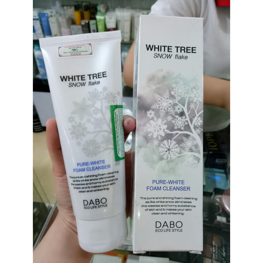 [ Hàng Chính Hãng] Combo 2 Tuýp Sữa Rửa Mặt Tuyết Dưỡng Âm Trắng Da DABO White Free Snow Flake  Hàn Quốc ( 150ml/Tuýp)