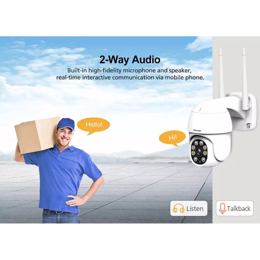 Camera Ngoài Trời PTZ SriHome SP028 FHD- 1080P , Kèm Thẻ Nhớ | BigBuy360 - bigbuy360.vn