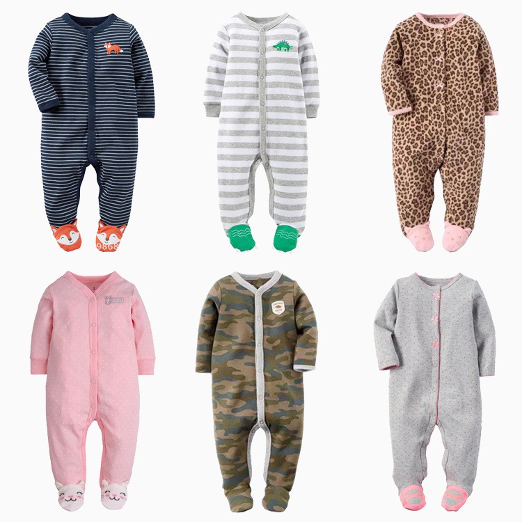 💥SALES💥 3PCS Baby Rompers Wrap Foot Boy and Girl 0-12M Long Sleeve Baby Clothing Baby One Piece Baby Jumpsuit With Socks