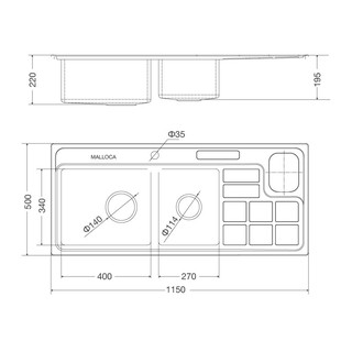 Chậu rửa Malloca MS 8817