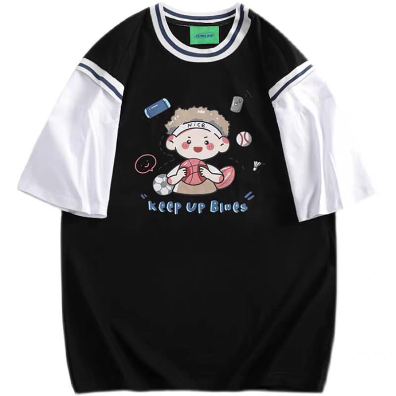 [RẺ VÔ ĐỊCH] Áo Thun Tay Lỡ Bóng Chày Cậu Bé Siêu Cute | BigBuy360 - bigbuy360.vn