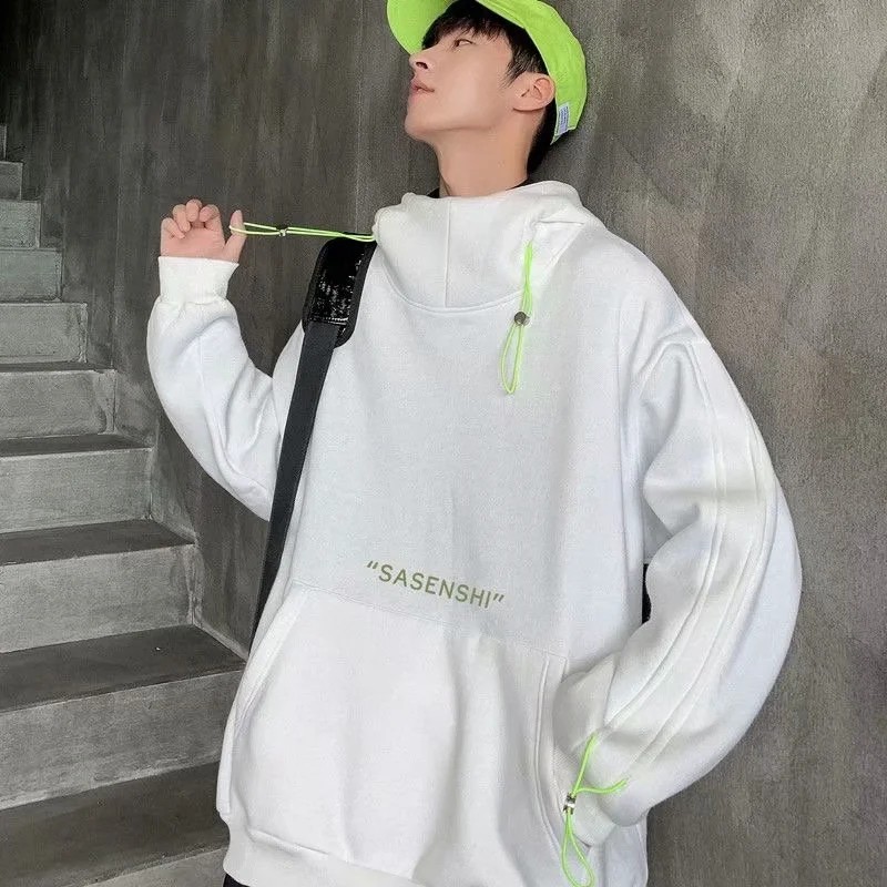 Áo hoodie vải lông cừu dày giữ ấm thiết kế đơn giản dễ phối thời trang thu đông size M-2XL dành cho nam | BigBuy360 - bigbuy360.vn