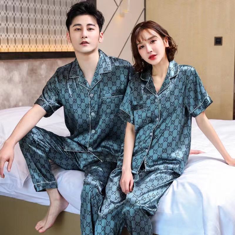 Pyjama nam nữ đôi đồ mặc nhà lụa cao cấp