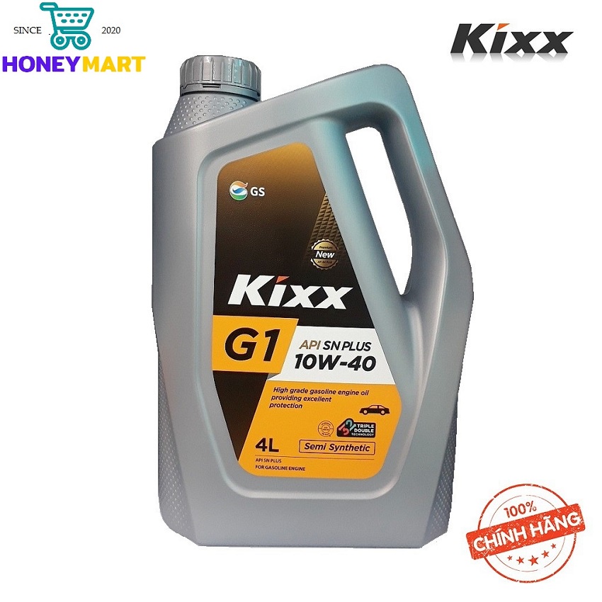 Dầu Nhớt KIXX G1 SN Plus 10W - 40 4L , Semi Synthetic Cho Máy Xăng – HONEYMART