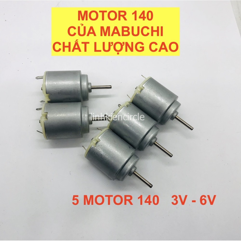 Bộ 5 motor 140 mô tơ mini 3V - 5V chất lượng cao - LK0006