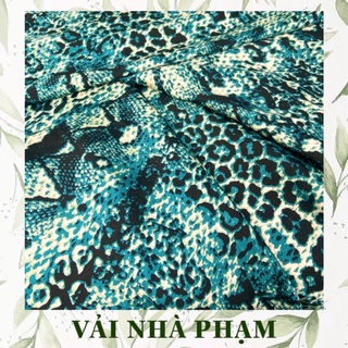 Satin cát hoạ tiết beo - vải nhà phạm - khổ vải 1.5m