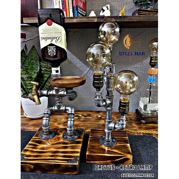 Whisky Dispenser - Giá rót rượu phong cách industrial, cổ điển, vintage decor