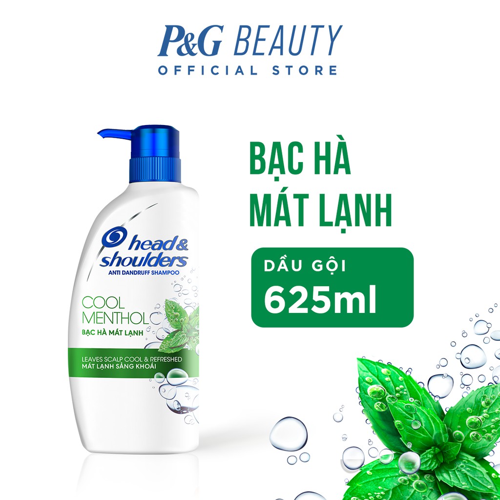 Dầu Gội Head & Shoulders Bạc Hà Mát Rượi (625ml) tặng kèm 2 ly Thủy tinh