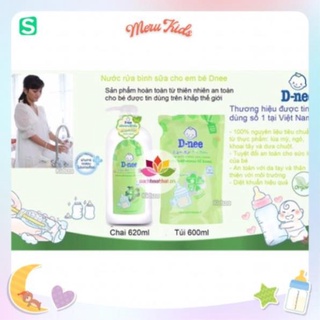 [FreeShip]  Nước rửa bình sữa Dnee Organic 600ml