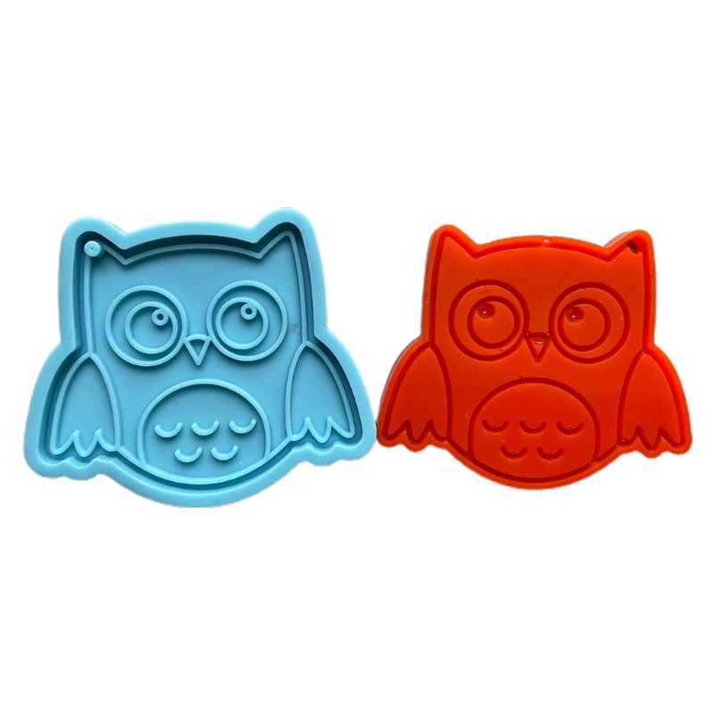 Khuôn Làm Móc Khóa Bằng Nhựa Silicone Hình Thỏ / Khủng Long / Cú Mèo / Cà Rốt Sáng Tạo DIY