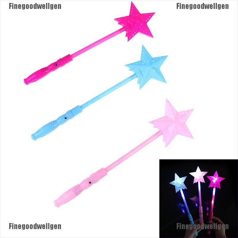 Finegoodwellgen Kid illuminated toys five-pointed star flash stick stars magic bar toy gift FGWG