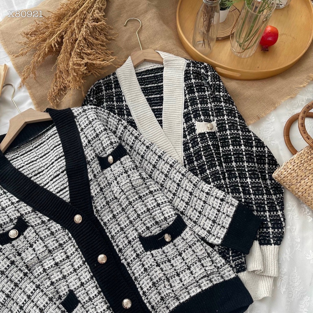 Áo khoác dạ nút phối viền | BigBuy360 - bigbuy360.vn