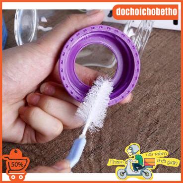 Bộ Cọ Bình Sữa 4 chi tiết Moonship, chổi cọ 4 chi tiết đa năng vệ sinh bình sữa và núm ti cho bé