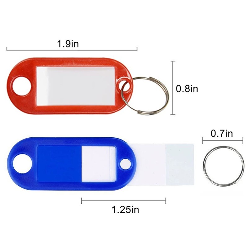 Set 50 Vòng Nhựa Gắn Thẻ Tên / Chìa Khóa Đa Năng Tiện Dụng