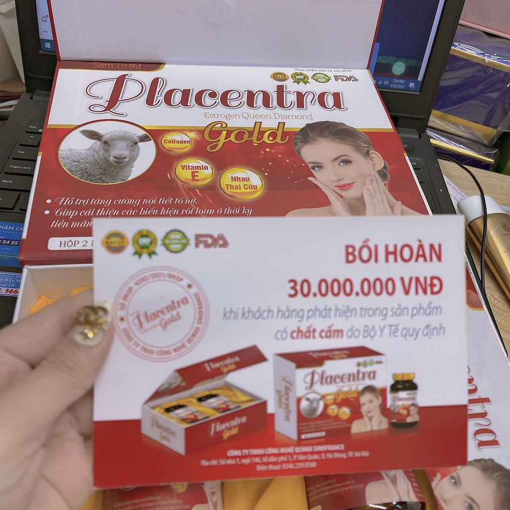 Viên Uống Nhau Thai Cừu Placentra Gold Sét 2 lọ x 30 viên