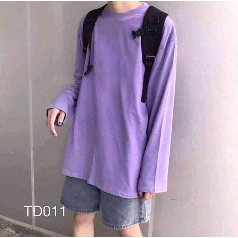 [RẺ VÔ ĐỊCH] Áo Thun Trơn Basic Tay Dài Phong Cách Hàn Quốc Form Rộng