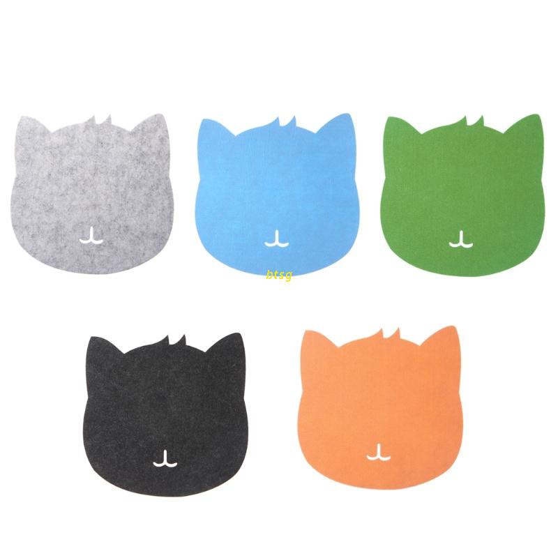 btsg Universal Thicken Mouse Pad Felt Cloth 200x200x3mm Cute Cat Mouse Pad Mat