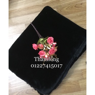Thảm lông chụp hình đen mịn