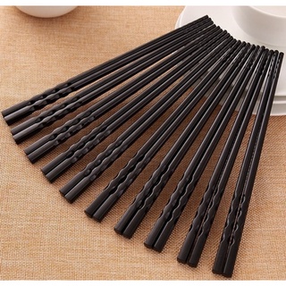 Bộ 10 đôi đũa phíp đen cao cấp kháng khuẩn