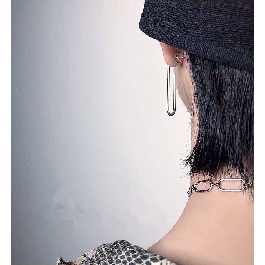 U-shaped Earrings khuyên tai titan chữ u không gỉ không đen không dị ứng nam nữ Uniex