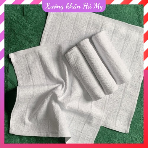 Khăn lau đa năng KT 25x25cm RẺ VÔ ĐỊCH Khăn trắng chất liệu cotton lau mọi thứ