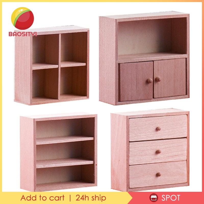 Tủ Gỗ Mini Tỉ Lệ 1:12 Trang Trí Nhà Búp Bê