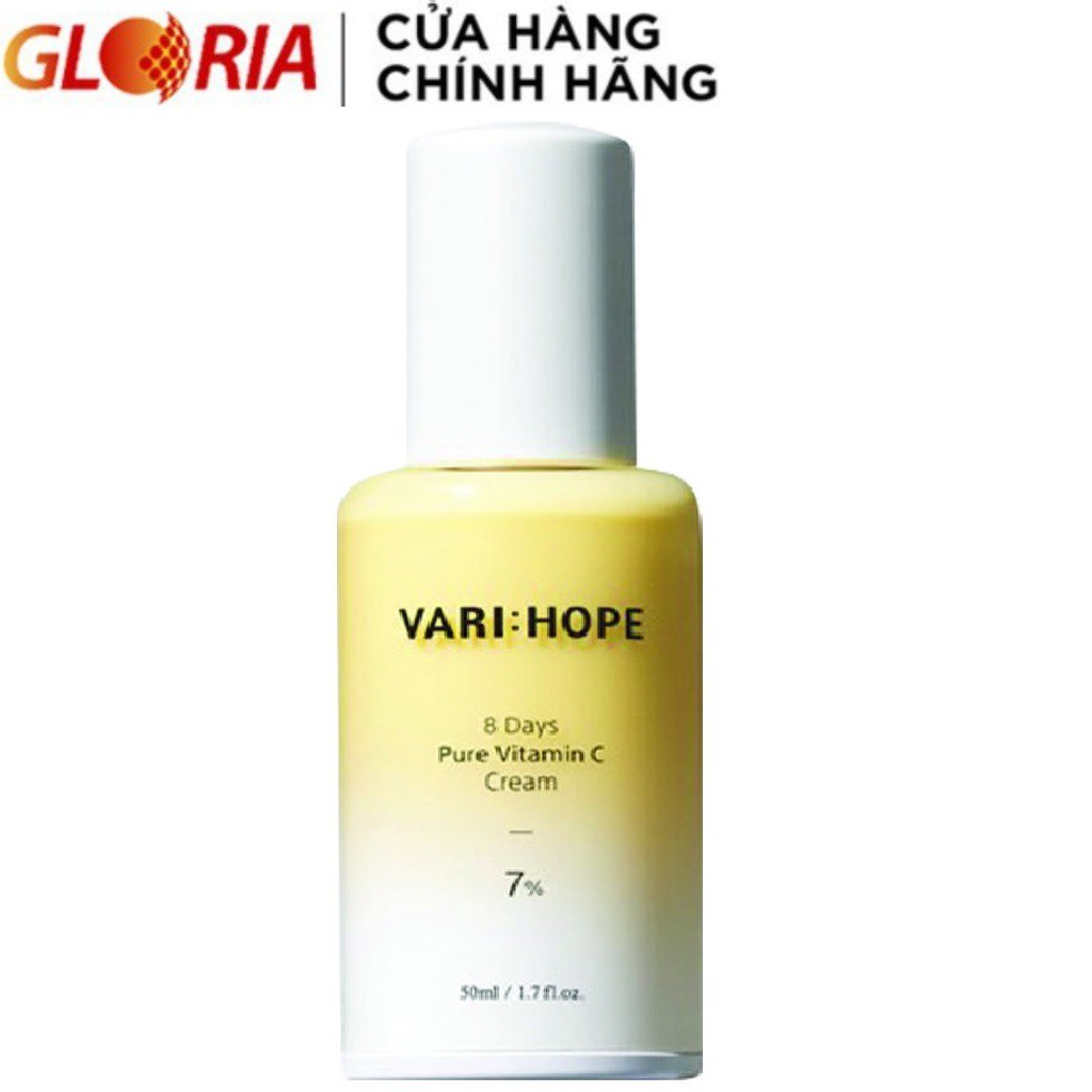 Kem Dưỡng Trắng Vitamin C Varihope 8 Days Pure Vitamin C Cream 7% 50ml