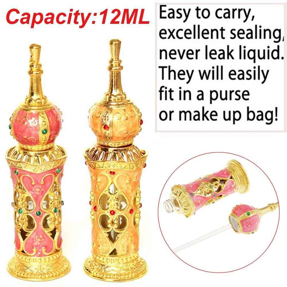Chai Nước Hoa Kim Loại CLEOES Kiểu Ả Rập 12ml|Lọ Thủy Tinh Rỗng Kèm Ống Nhỏ Giọt Chuyên Dùng Mang Đi Du Lịch